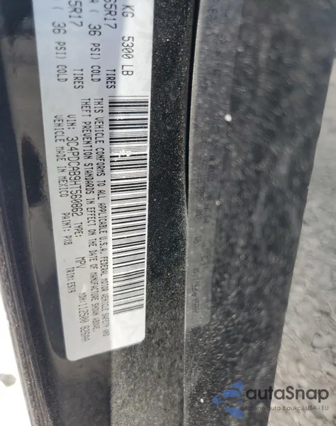 2017 Dodge Journey Se из США, поврежденный, VIN 3C4PDCAB9HT560862